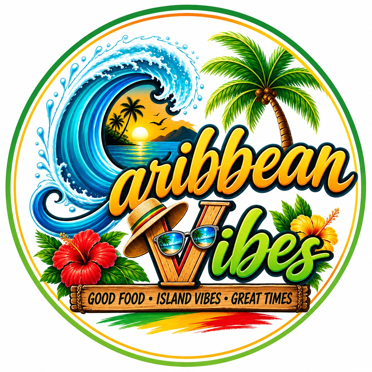 Caribbean Vibes circular logo