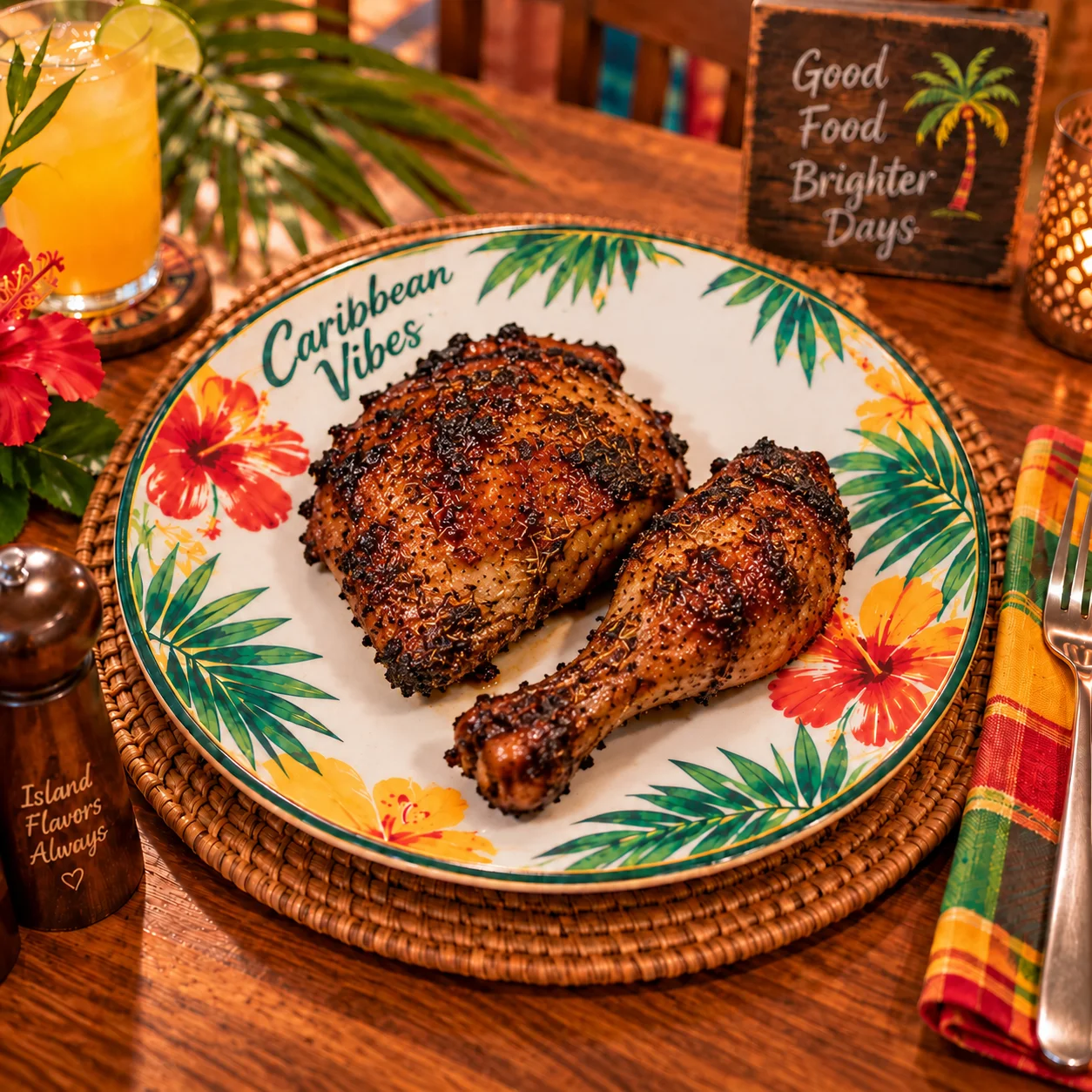 Jerk Chicken Vibes 1/4 Dark