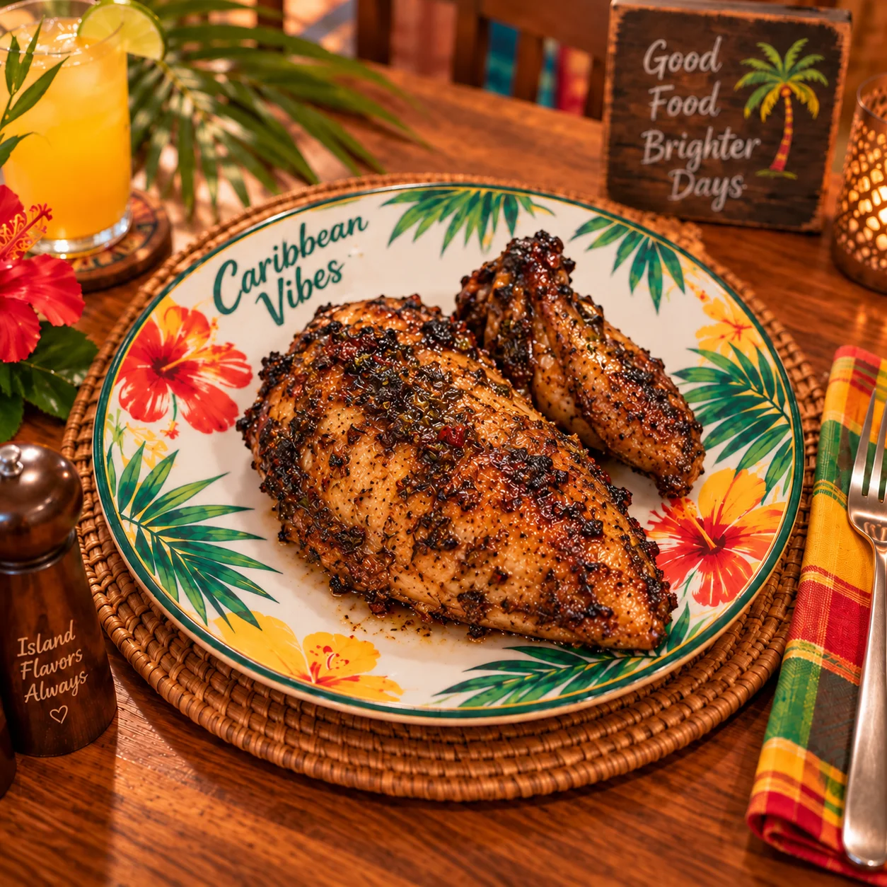 Jerk Chicken Vibes 1/4 White